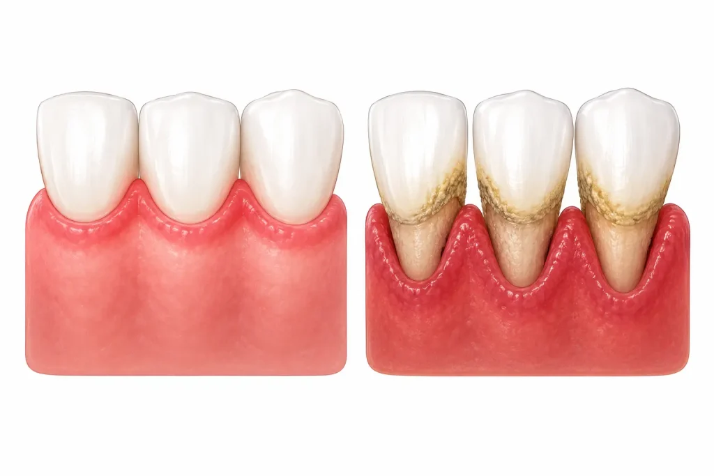 Infografia de gingivitis o periodontitis Natudental