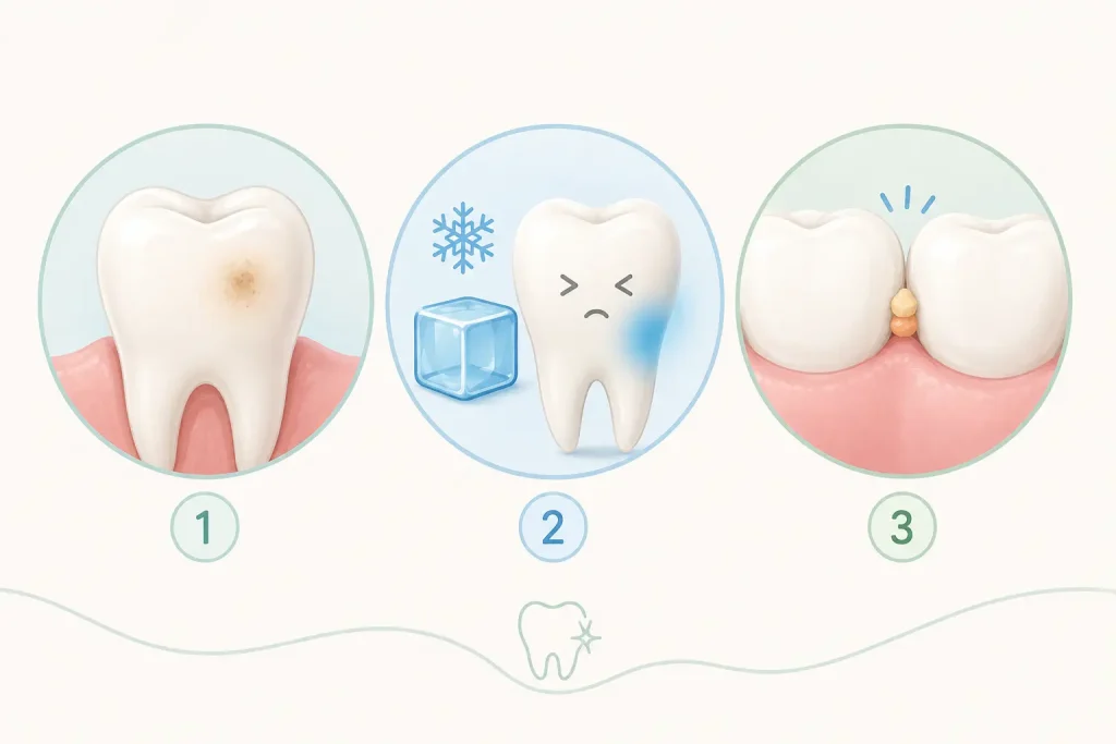 Infografia sobre como se puede ver caries sin dolor Natudental